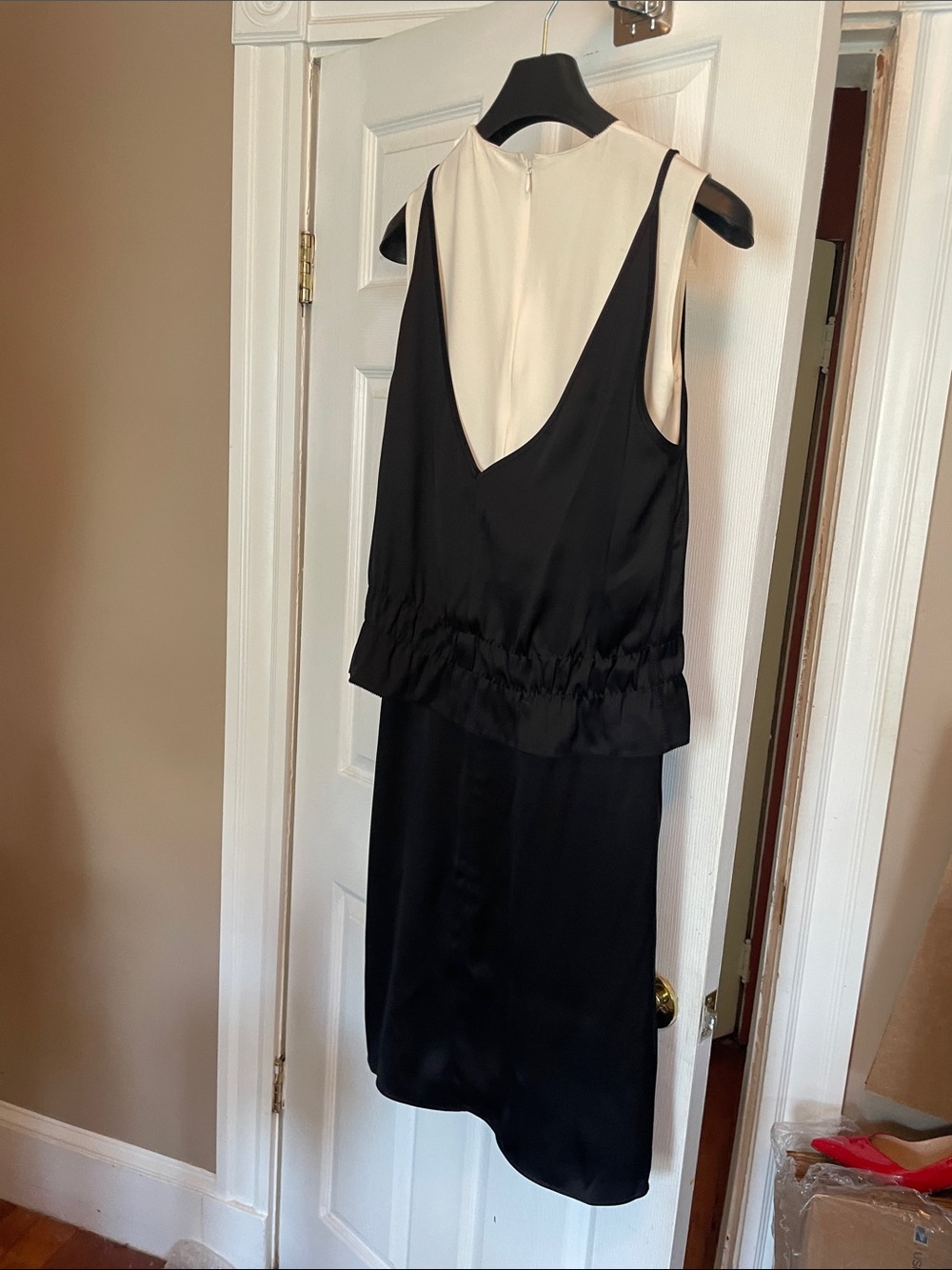 Celine 100% silk made in France dress with cream shell and slip dress size 36 - Picture 8 of 9